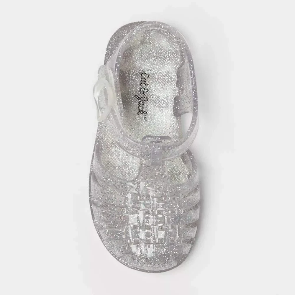 Toddler Girl Sunny Jelly Sandals by Cat & Jack Clear Size 6 New With Tags